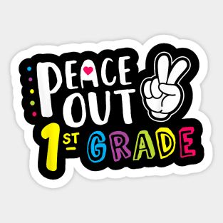 Kids Peace Out Kindergarten Last Day Of School Sticker